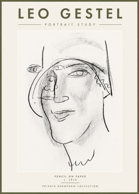 Leo Gestel Portrait Study II No3 - Plakat