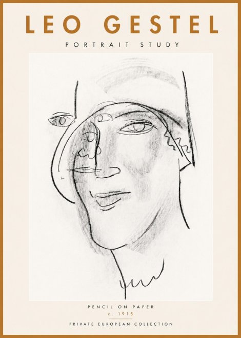 Leo Gestel Portrait Study II No4 - Plakat