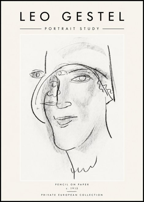 Leo Gestel Portrait Study II No6 - Plakat