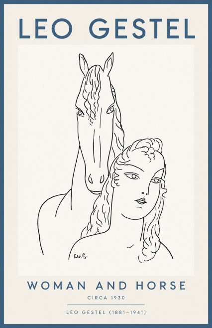 Leo Gestel Woman and Horse No2 - Plakat