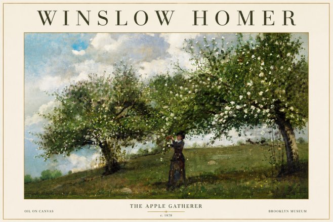 Winslow Homer The Apple Gatherer No5 - Plakat