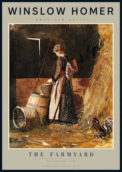 Winslow Homer The Farmyard No2 - Plakat