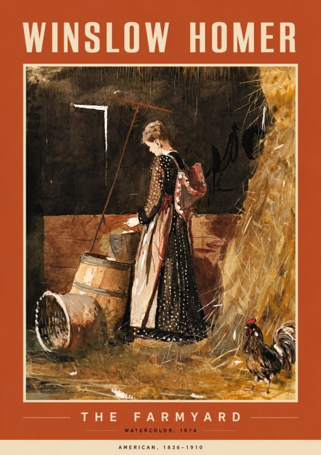 Winslow Homer The Farmyard No4 - Plakat
