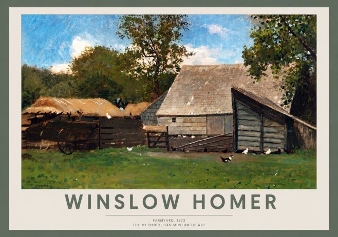 Winslow Homer Farmyard, 1872 No2 - Plakat