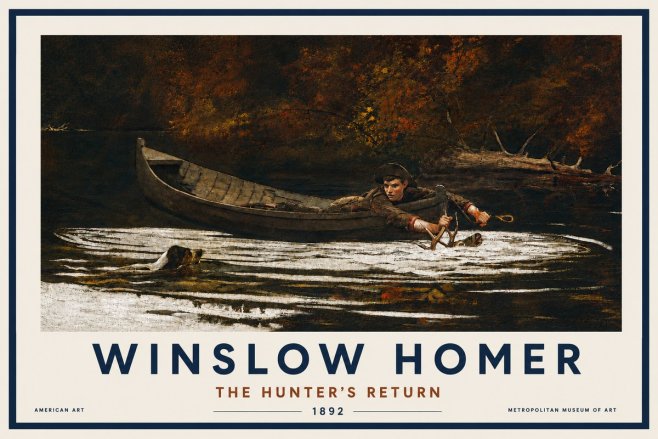 Winslow Homer The Hunter's Return No4 - Plakat