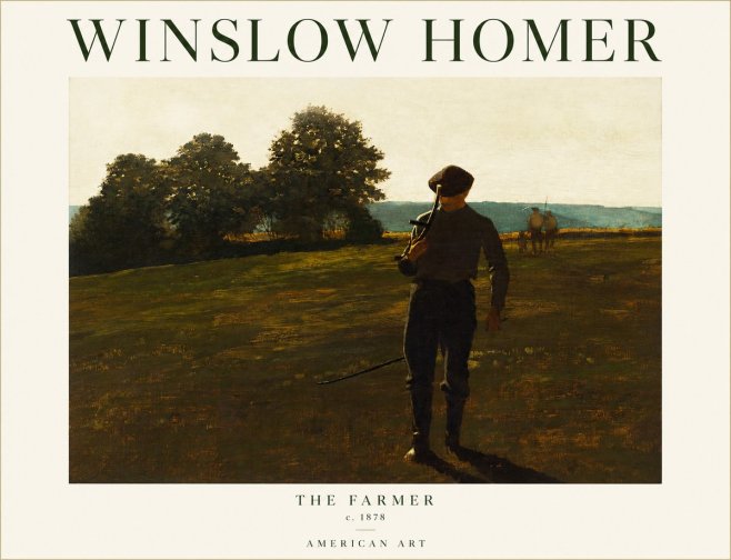 Winslow Homer The Farmer No1 - Plakat