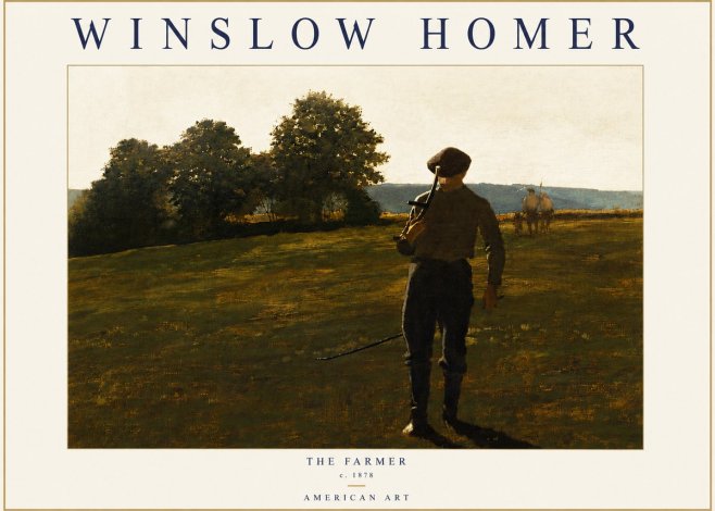 Winslow Homer The Farmer No4 - Plakat