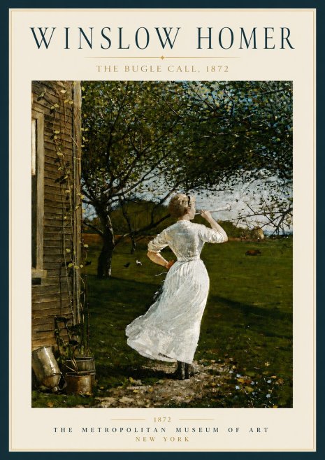 Winslow Homer The Bugle Call No6 - Plakat