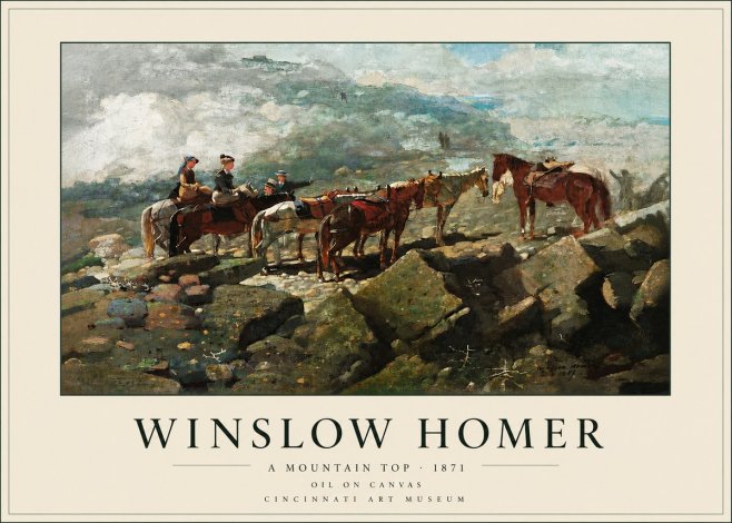 Winslow Homer A Mountain Top No3 - Plakat
