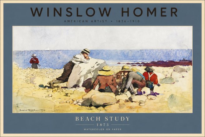 Winslow Homer Beach Study No2 - Plakat