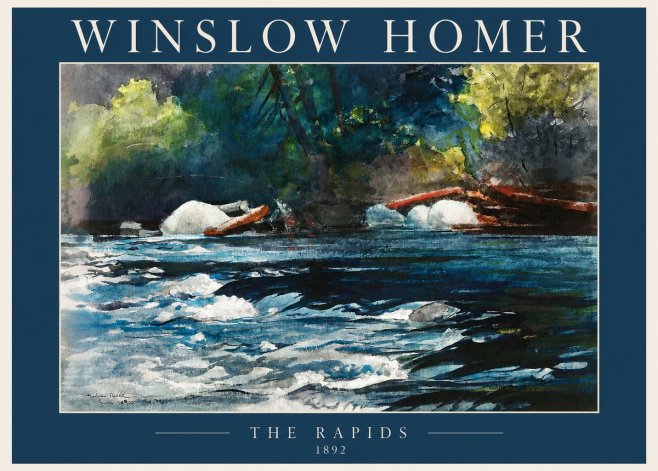 Winslow Homer The Rapids No2 - Plakat