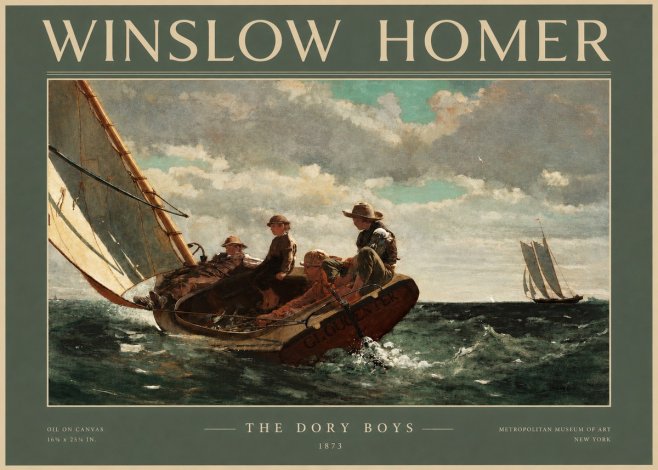 Winslow Homer The Dory Boys No2 - Plakat