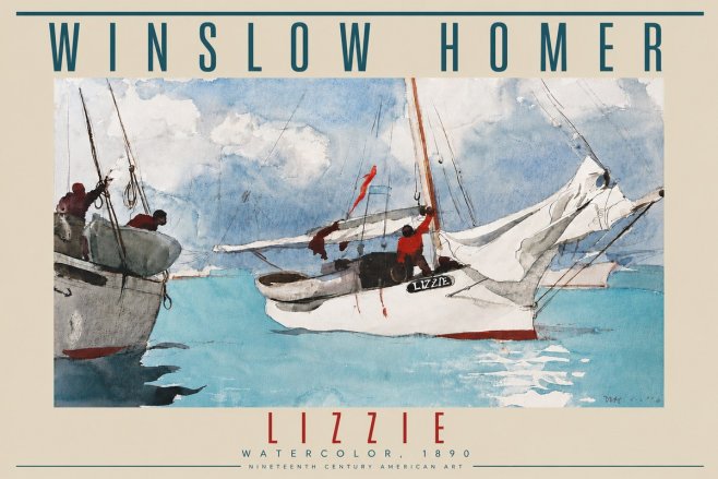 Winslow Homer Lizzie No4 - Plakat