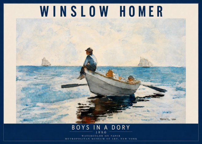 Winslow Homer Boys in a Dory No4 - Plakat