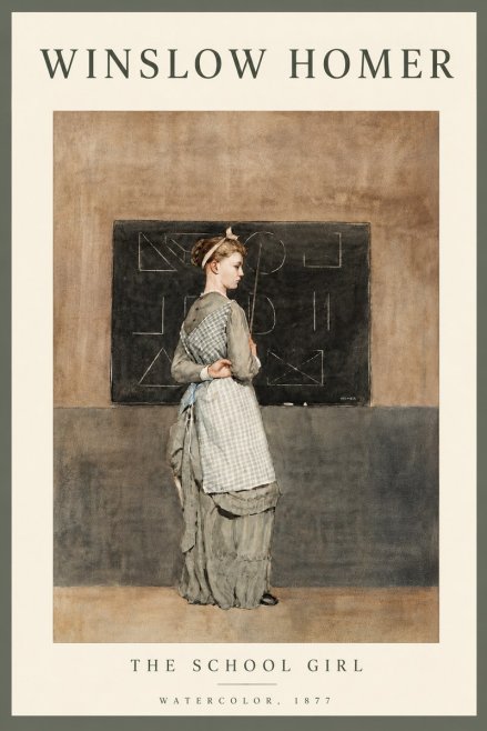 Winslow Homer The School Girl No4 - Plakat