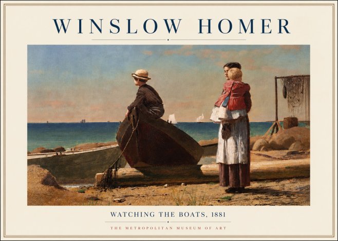 Winslow Homer Watching the Boats, 1881 No5 - Plakat