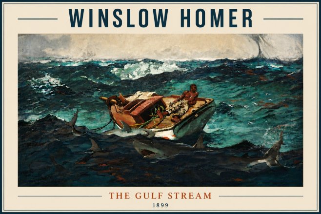Winslow Homer The Gulf Stream No6 - Plakat