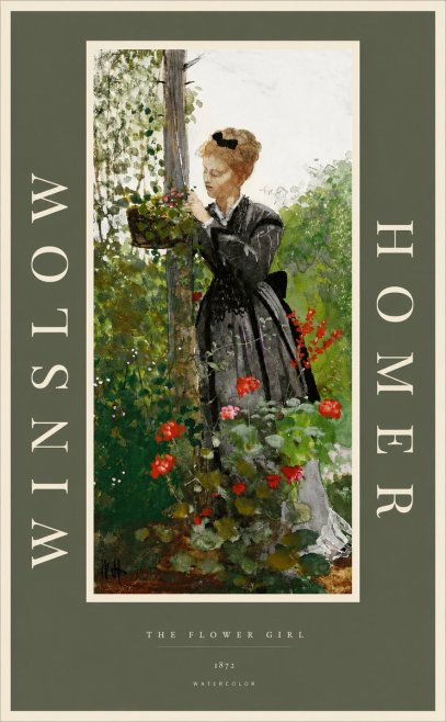 Winslow Homer The Flower Girl No2 - Plakat