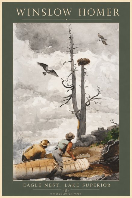 Winslow Homer Eagle Nest, Lake Superior No3 - Plakat