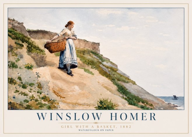 Winslow Homer A Coast Girl No3 - Plakat