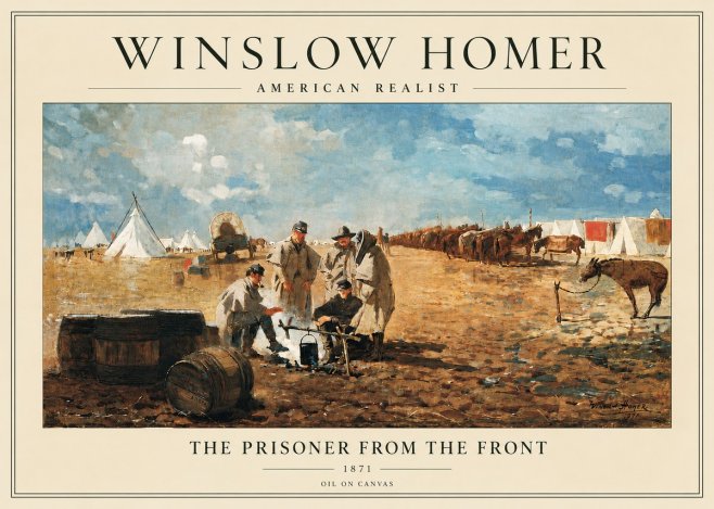 Winslow Homer The Prisoner from the Front No3 - Plakat