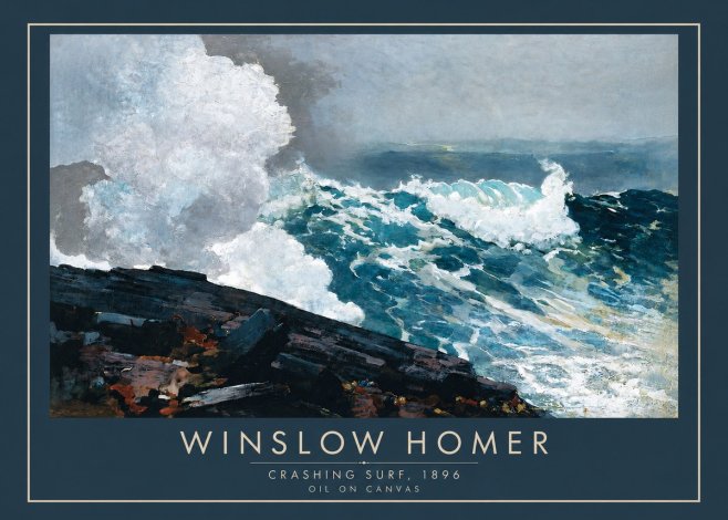 Winslow Homer Crashing Surf, 1896 No2 - Plakat