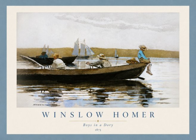 Winslow Homer Boys in a Dory II No6 - Plakat