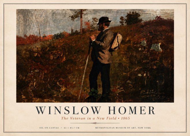 Winslow Homer The Veteran in a New Field No6 - Plakat