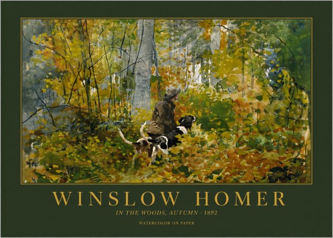 Winslow Homer In the Woods, Autumn No2 - Plakat