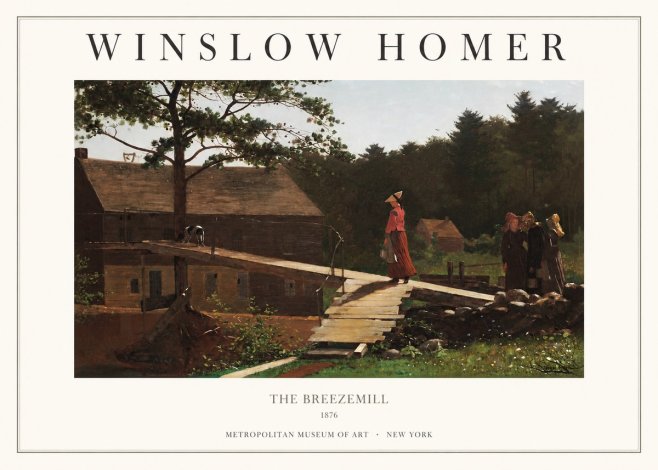 Winslow Homer The Breezemill No1 - Plakat