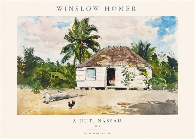 Winslow Homer A Hut, Nassau No1 - Plakat