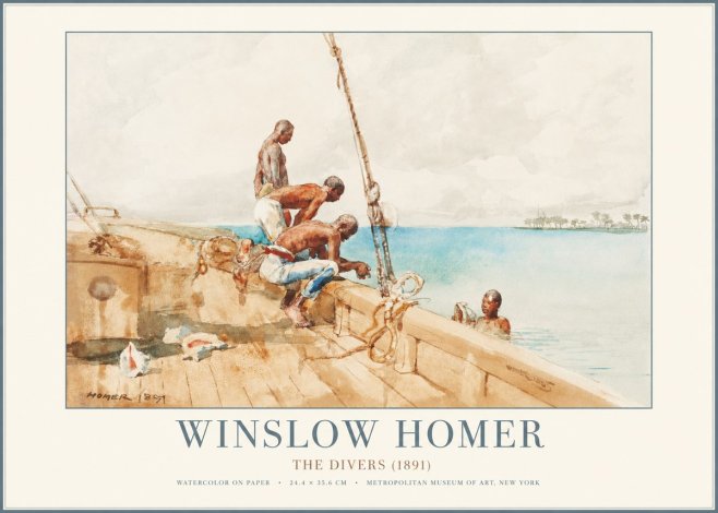 Winslow Homer The Divers (1891) No1 - Plakat