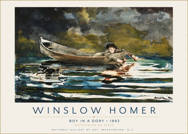 Winslow Homer Boy in a Dory No3 - Plakat
