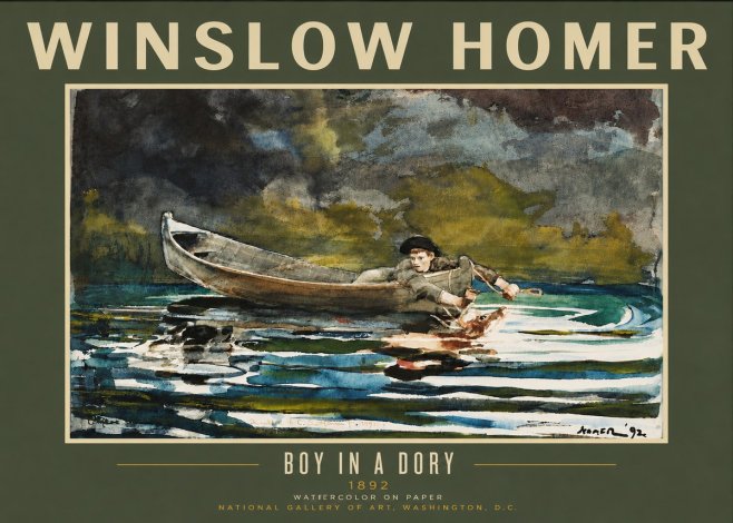 Winslow Homer Boy in a Dory No5 - Plakat