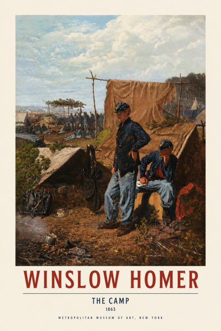 Winslow Homer The Camp No3 - Plakat