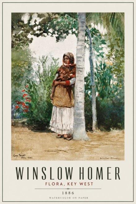Winslow Homer Flora, Key West No5 - Plakat