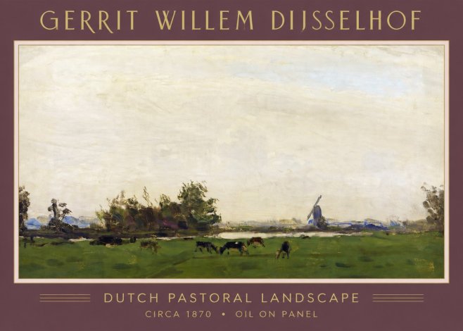 Gerrit Willem Dijsselhof Dutch Pastoral Landscape No4 - Plakat
