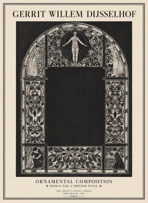 Gerrit Willem Dijsselhof Ornamental Composition - Design for a Printed Panel No1 - Plakat