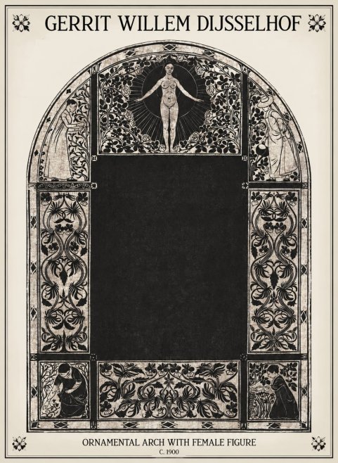 Gerrit Willem Dijsselhof Ornamental Composition - Design for a Printed Panel No2 - Plakat