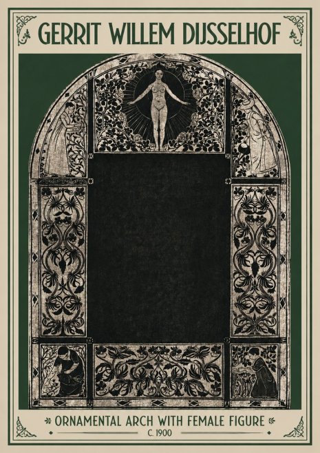 Gerrit Willem Dijsselhof Ornamental Composition - Design for a Printed Panel No4 - Plakat