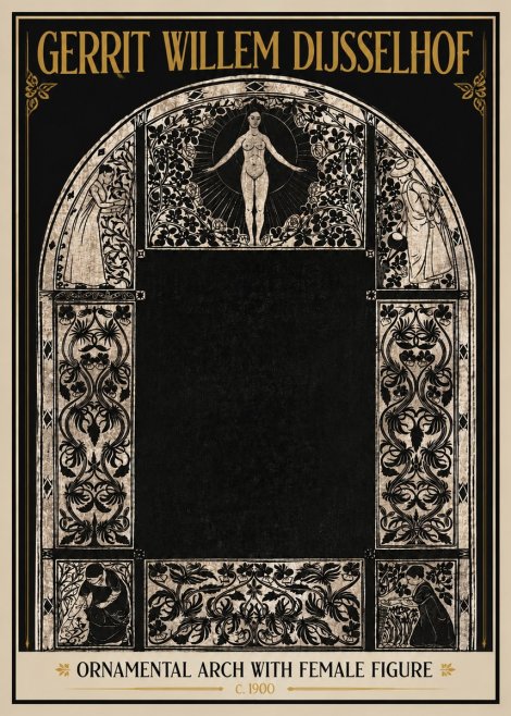 Gerrit Willem Dijsselhof Ornamental Composition - Design for a Printed Panel No6 - Plakat
