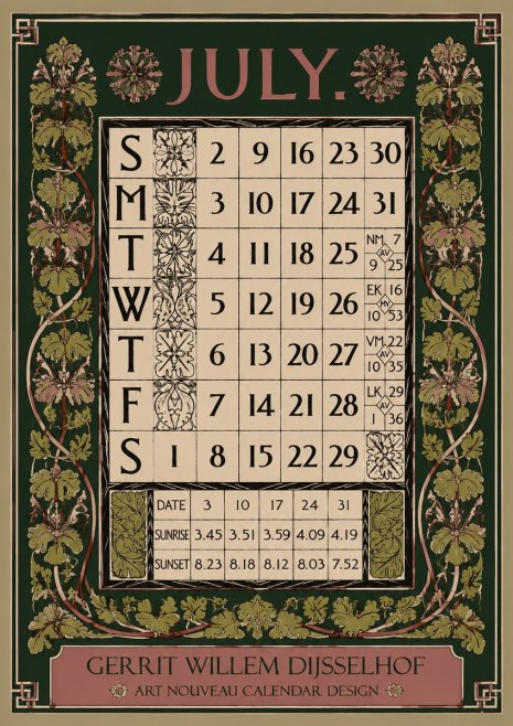 Gerrit Willem Dijsselhof July. No3 - Plakat