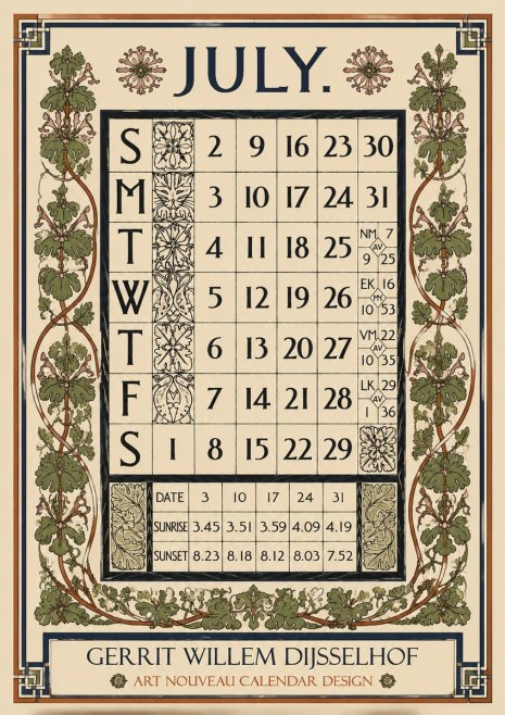 Gerrit Willem Dijsselhof July. No4 - Plakat