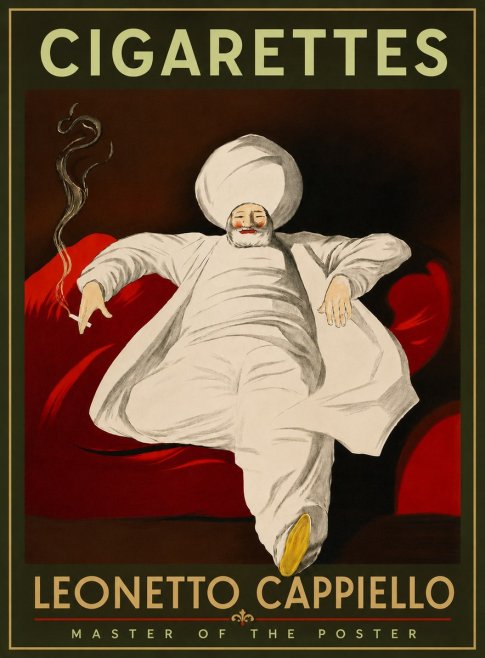 Leonetto Cappiello Cigarettes No5 - Plakat