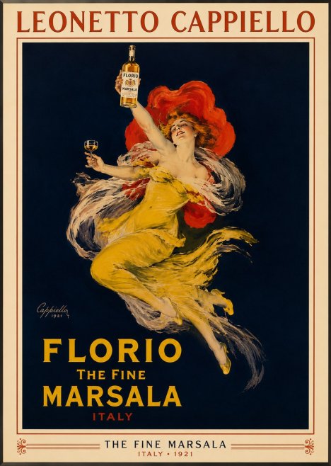 Leonetto Cappiello Florio the Fine Marsala No3 - Plakat
