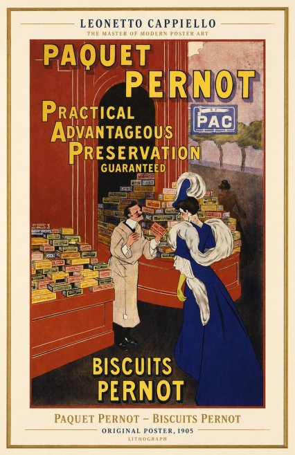 Leonetto Cappiello Paquet Pernot – Biscuits Pernot No1 - Plakat