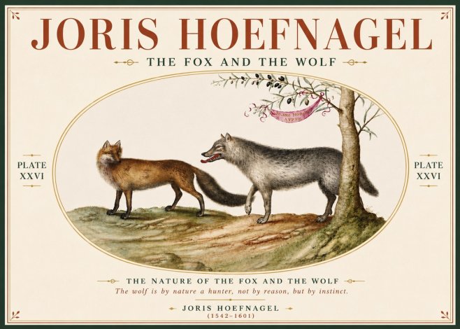 Joris Hoefnagel The Fox and the Wolf No6 - Plakat