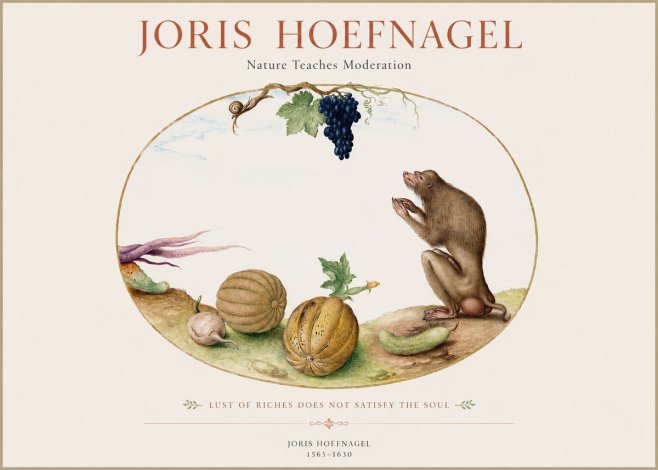 Joris Hoefnagel Nature Teaches Moderation No1 - Plakat