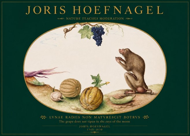Joris Hoefnagel Nature Teaches Moderation No2 - Plakat