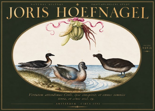 Joris Hoefnagel Ornithological Study No3 - Plakat